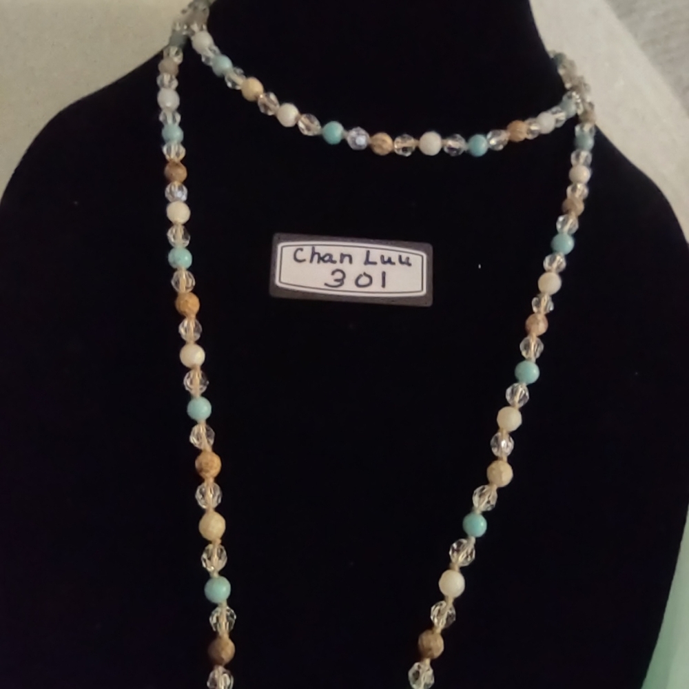 Chan Luu beaded & 925 43" necklace